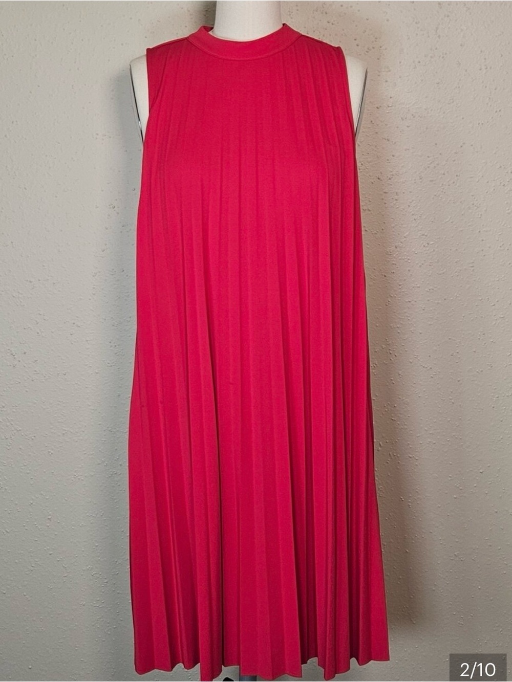 Plenty by Tracy Reese Anthropologie Pleated Midi Dress - Hot Pink, Xs